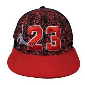 Malaki Chicago Snapback Hat #23 Red Black Embroidered Logo OSFM